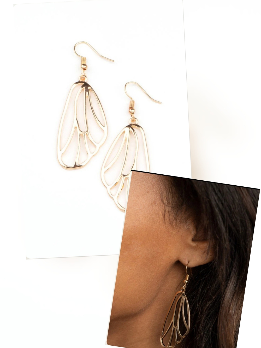 TURN INTO A BUTTERFLY GOLD EARRINGS